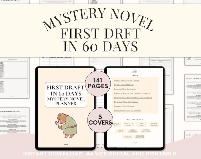 Mystery Novel Planner- First Draft in 60 Days