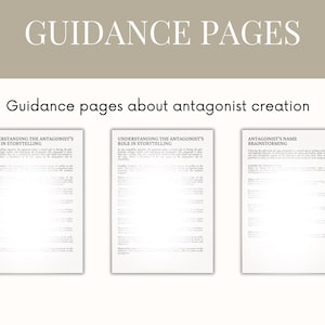 Novel Planner Writing Worksheets Novel Template Author Planner Writing Template Novel Workbook Writing Workbook Character Profiles Book Writing Planner Novel Outline antagonist workbook villain planner character creation