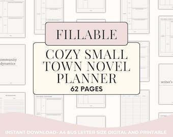 Fillable Cozy Small Town Novel Planner-First Draft in 60 Days