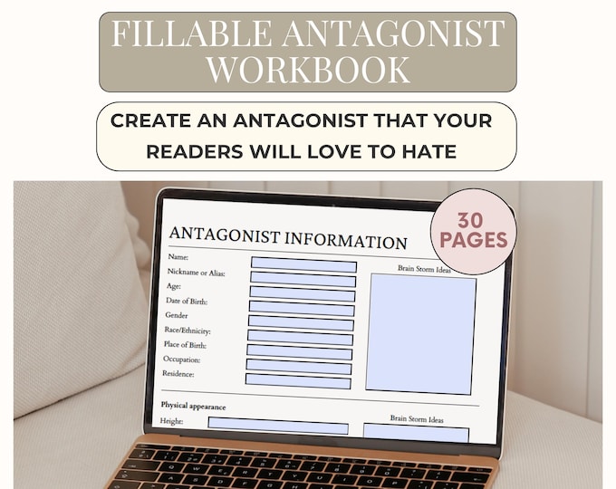 Fillable Antagonist Workbook