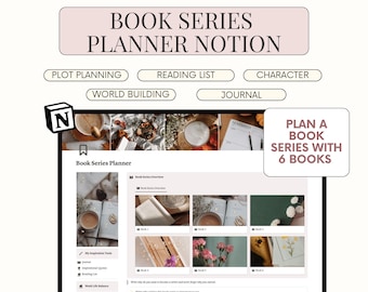 Book Series Notion Template: Novel Planner, Writing Organizer, Writer Hub