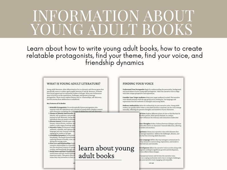 YA Novel Planner - Planner for Romance Authors: Love Story Workbook, How to Write a Book, and Novel Outline for Young Adult Fiction