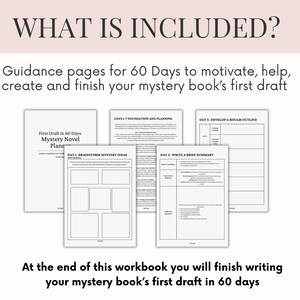 Murder Mystery Book Planner | Fillable Novel Planner Book Outline & Writing Worksheets | Mystery Writing Workbook for Crime Writers | Thriller Novel Plan & Book Series Planner