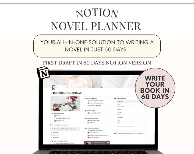 First Draft in 60 Days Book Writing Notion Template