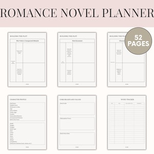 Fillable Fantasy Romance Novel Planner Kit World Building Workbook | Author Resource Writing Templates | Romance Story Planner | Romance Writing  Worksheets