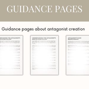 Novel Planner Writing Worksheets Novel Template Author Planner Writing Template Novel Workbook Writing Workbook Character Profiles Book Writing Planner Novel Outline antagonist workbook villain planner character creation