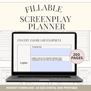 Manusplanerare: Ifyllbar mall för manusförfattande, filmhandlingsplan