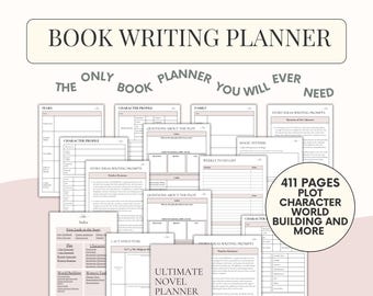 Buchschreibplan: Novel Prep, Autorenplan, Roman schreiben, Charakter Chart, Nanowrimo
