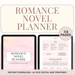 Planificador de novelas románticas: cuaderno de trabajo con esquema de la historia, esquema de libro de amor