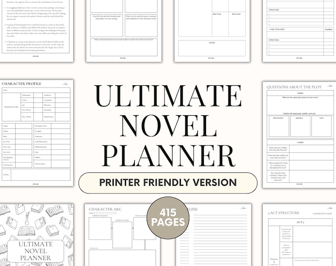 Printer Friendly Version-Ultimate Novel Planner