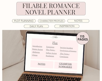 Agenda de romans d'amour : classeur à remplir, plan d'histoire d'amour, plan de livre de romans d'amour