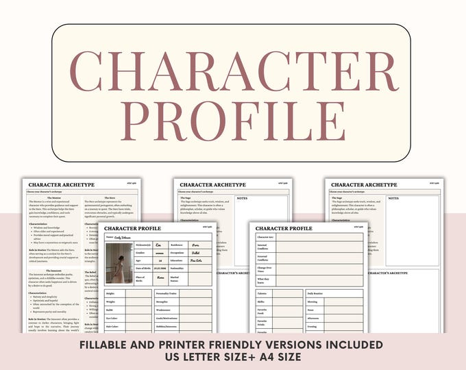 Fillable Character Profile