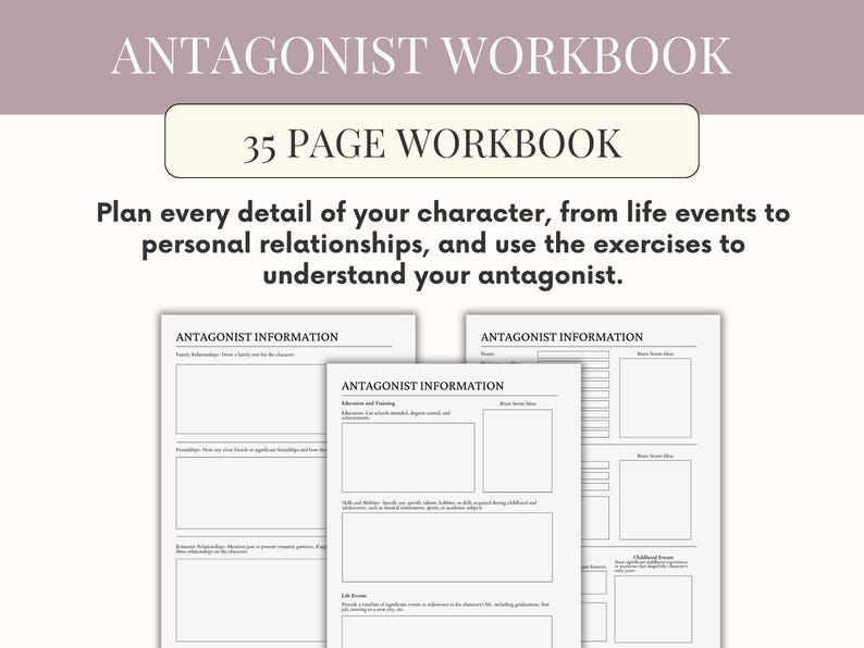 Novel Writing Planner, Author Book Planner for Novel Plotting, Write novel outline, Book Writing Planner, Novel Writing Prep Story Planner Character Chart Nanowrimo Planner