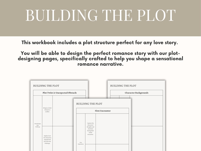 Romance Novel Planner  Novel Outline Workbook for Romance Authors Novel Planner Workbook How to Write a Romance Novel Story Template