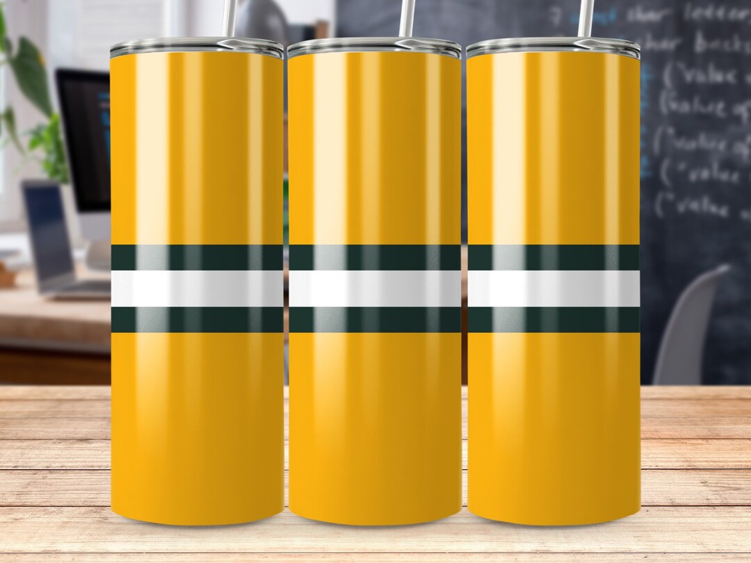 Packers Football Tumbler Wraps, Green Bay Helmet Replica, 20 Oz Skinny
