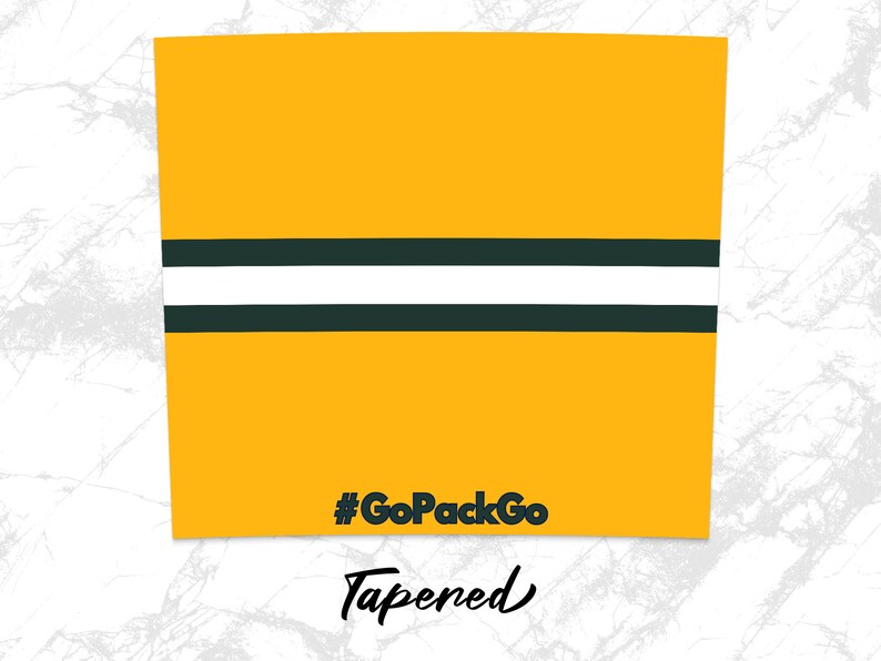 Packers Football Tumbler Wraps, Green Bay Helmet Replica, 20 Oz Skinny