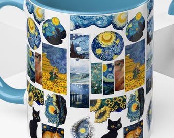 Van Gogh Art Coffee Mug, Starry Night Ceramic Cup