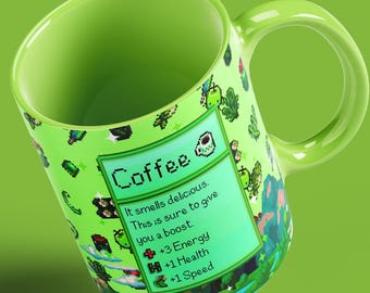 Stardew Valley Green Mug, Stardew Coffee Mug, Video Game Gift, Gamer Mug, Stardew Valley Gift for Her, Ceramic Coffee Cup, Cute Stardew Mug