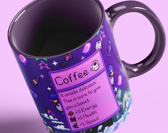 Stardew Valley Mug, Stardew Valley Gift, Valley Coffee Mug, Stardew Valley Game, Purple Coffee Cup, Stardew Mug, Gamer Mug