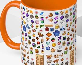Stardew Valley Mug, Cute Stardew Valley Gift, Pixel Art Coffee Mug, Cozy Gamer Mug, Ceramic Stardew Cup, Gift for Her, Video Game Lovers