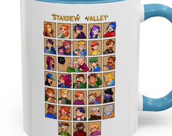 Stardew Valley Characters Mug, Gamer Gift Coffee Cup, Cute Stardew Valley Gift for Her or Him, Ceramic Mug, Video Game Mug, Gifts for Gamers