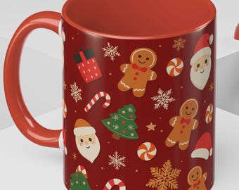 Weihnachtsbecher, Weihnachtsmannbecher, Weihnachtsgeschenk, Feiertagskaffeetasse, niedliche Becher, heiße Schokoladenbecher, Keramikbecher, Geschenk für sie, frohe Weihnachtstasse