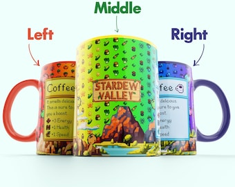 Stardew Valley Rainbow Mug, Stardew Valley Merch, Stardew Valley Gifts, Stardew Gamer Mug, Ceramic Mug, Rainbow Coffee Cup, Gift for Her