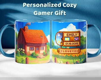 Mug Stardew Valley personnalisé, Mug Gamer personnalisé, Cadeau Stardew Valley, Mug à café personnalisé, Mug de jeu confortable, Cadeau de la Saint-Valentin