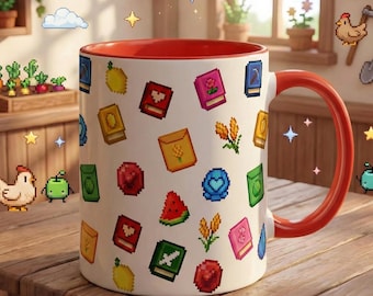 Stardew Valley Mug, Pixel Art Coffee Cup, Gamer Gift