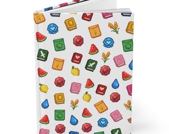 Stardew Valley Journal, Pixel Art Notebook, Stardew Notebook, Gamer Gift, Hard Cover or Spiral Journal, Gift for Her, Stardew Valley Merch