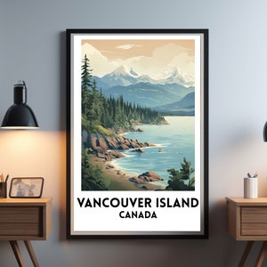Vancouver Island Canada Poster, Vancouver Island Poster, Vancouver Island Art Poster Print, Wall Art, Travel Poster, Pacific Print, Gift