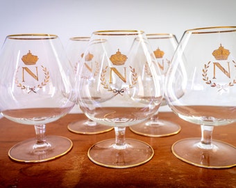 Napoleon Brandy Glasses - Set of 2 - Etsy