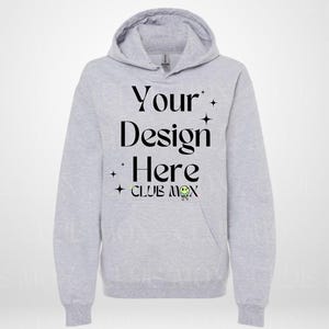 Ringgesponnen SPORT GRIJS SF500-mockup, GILDAN softstyle hoodie-mockup, middelzware sweater-mockup, GSF500-fleece hoodie, sportgrijze hoodie-mockup