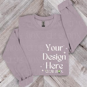 PARAGON SF000 Mockup, GILDAN Softstyle Sweatshirt Mockup, Folded Crewneck Mockup, GSF000 Fleece Sweatshirt mockup, Sweater Sleeve Mockup