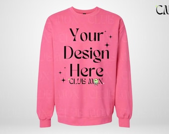 PINK LEMONADE SF000-mockup, GILDAN softstyle-sweatshirt-mockup, middelzware ronde hals-mockup, GSF000-fleece-sweater-mockup, sweater-mockup