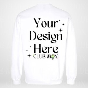 Gildan SF000 WHITE BACK Mockup | Softstyle Sweatshirt Mockup | Midweight G-SF000 Mockup | Fleece Sweatshirt Mockup | Mockup for Etsy Sellers