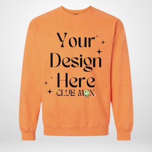 TANGERINE GILDAN SF000 Crewneck Sweatshirt mockup Midweight Sweatshirt Mockup Gildan Softstyle Sweatshirt Fall Shirt Spooky Season Mockup GSF000 Pullover Sweatshirt Gildan PINK Long Sleeve Crewneck G18000 Mockup Boho Sweatshirt Minimalist Mockup