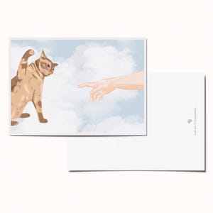 Carte postale Le chat en colère de Michel-Ange