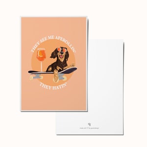 Cartolina e poster cocktail Aperol Spritz Dog