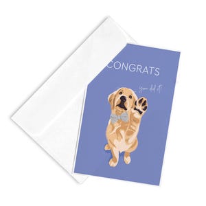 Carte pliante DIN A6 avec enveloppe : Félicitations, vous l'avez fait !