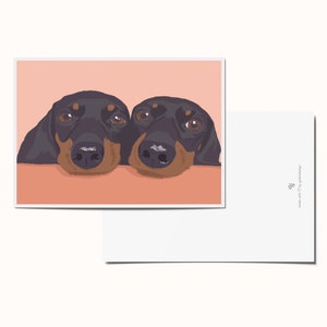 Carte postale et affiche Teckel – Meilleurs amis