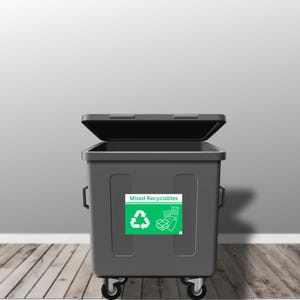 Descarga digital de señalización de residuos reciclables mixtos