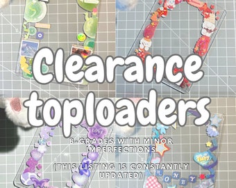 CLEARANCE - B Grade or old stock Toploaders for Photocards KPOP Anime Polaroids