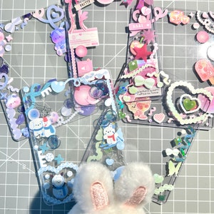 Vooraf versierde bovenlader voor Kpop anime-fotokaarten kawaii roze