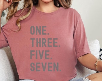 One three five seven 1 3 5 7 let&#39;s hit shirt cheer coach funny t-shirt for cheerleading coach team season gift sideline season competitive