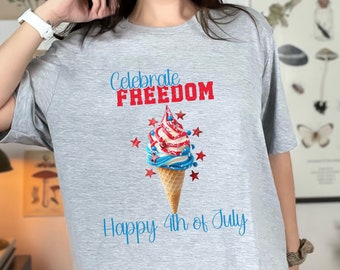 Women's USA Fourth of July T-shirt, July 4th Red White and Blue Tee, Ladies America 1776 Shirt, July 4th Vintage America Fireworks Shirt