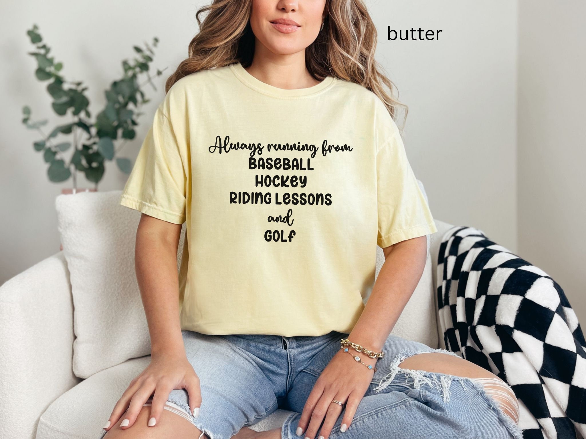 Varsity Style - Sports Moms - (Choose Your Sport) - Long Sleeve Comfort Colors Tee