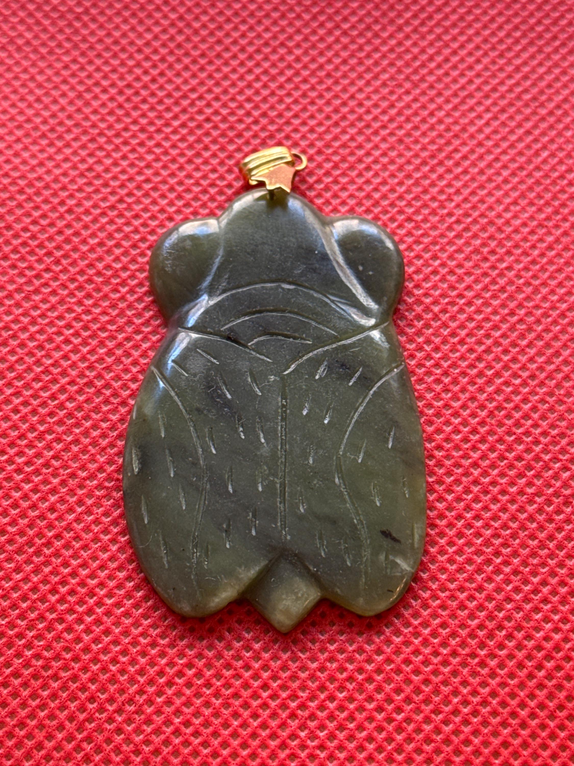 Large Jade Cicada Pendant, 1960s NOS - Etsy
