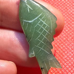 Vintage appelgroene jade koivissenketting - handgesneden jaren 60