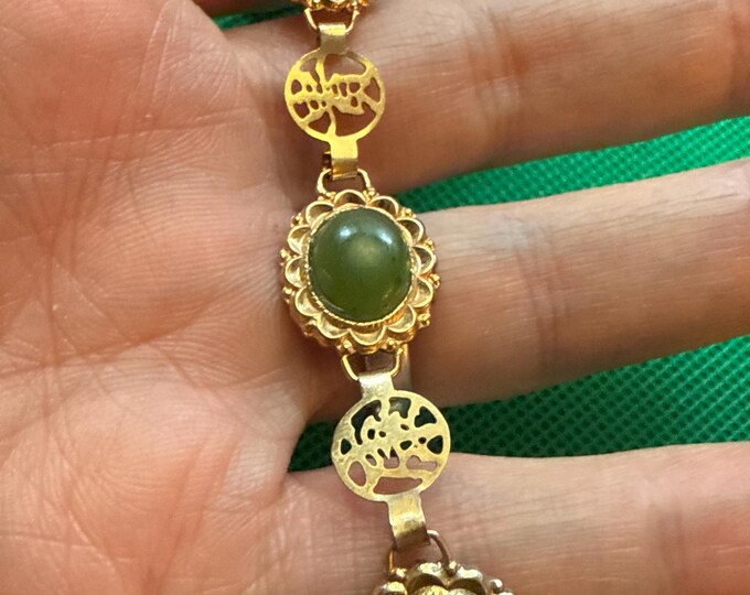 1960s Gilt & Faux Jade Belt